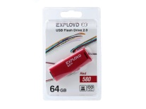 USB Drive 64Gb EXPLOYD 580 красный