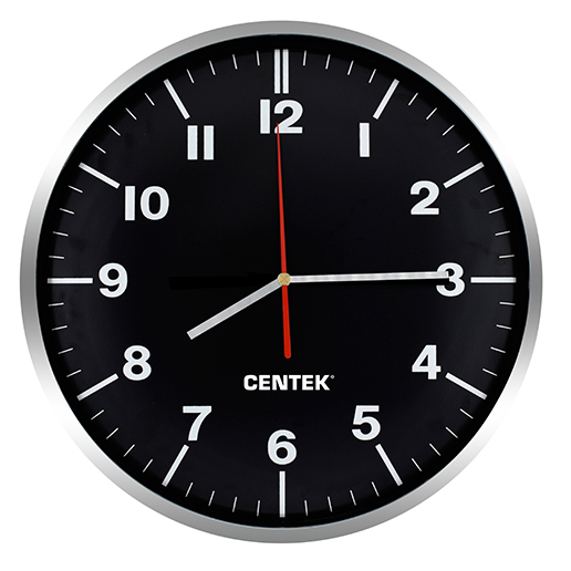 Часы настенные Centek CT-7100 черн/хром