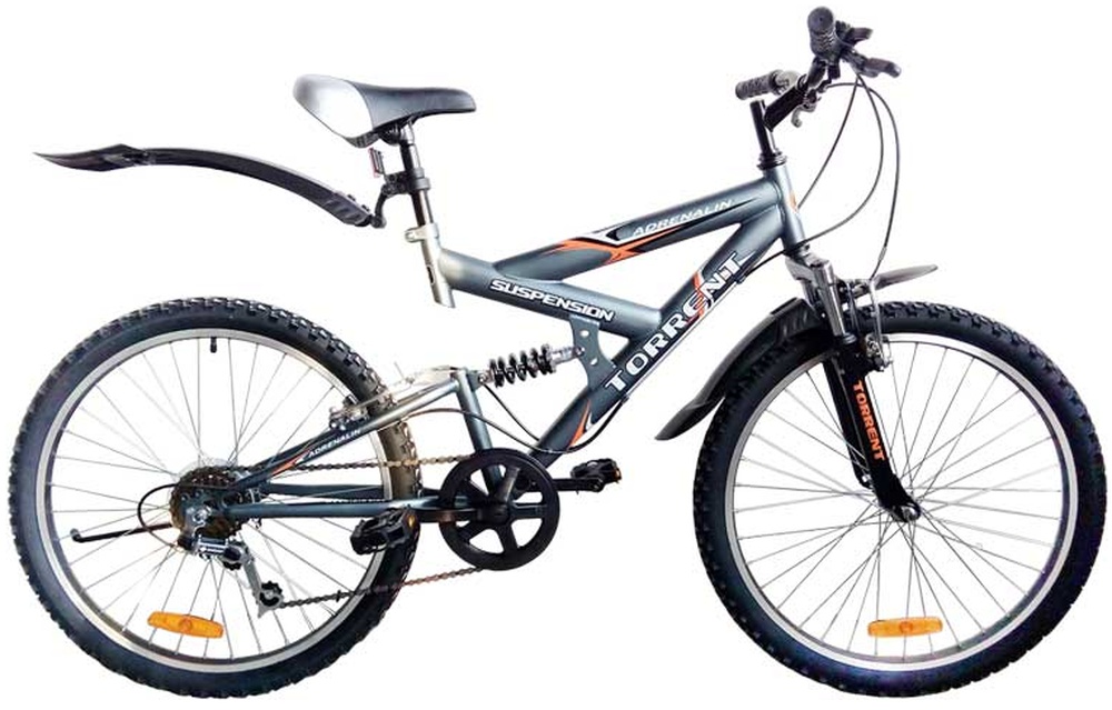 Велосипед Torrent Adrenalin (рама сталь 17"/подростковый/7 ск/колеса 24 д.) матовый серый