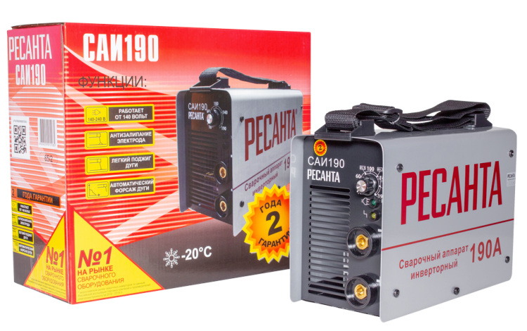 Сварочный аппарат инверторный Ресанта САИ190
