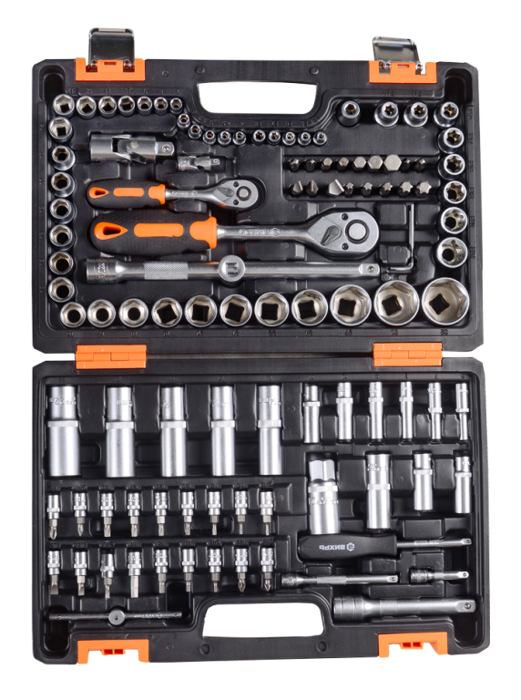 Набор инструментов Вихрь 1/2" , 1/4" , CrV, в кейсе 108 предметов