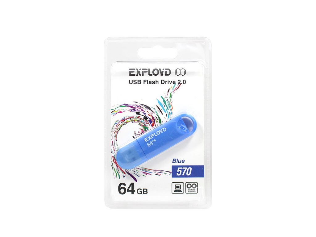 USB Drive 64Gb EXPLOYD 570 синий