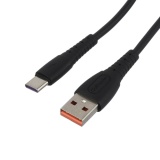 Кабель GoPower GP07T USB (m)-Type-C (m) 1.0м 2.4A силикон черный