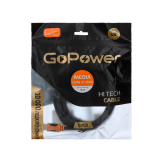 Кабель GoPower HDMI (m)-HDMI (m) 3.0м ПВХ ver.2.0 4K 60Hz черный Premium Zip-Lock c подвесом