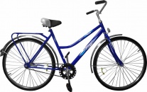 Велосипед Torrent Ussury (рама сталь 18"/дорожный/1ск/колеса 28"/корзина) голубой
