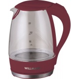 Чайник Willmark WEK-1708G (1,7л) бордовый